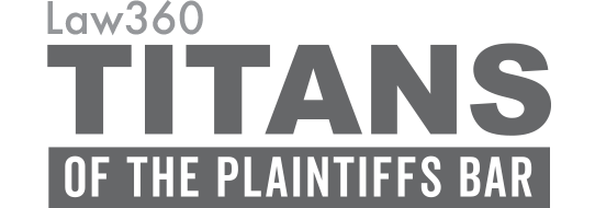 Law360 Titans of the Plaintiffs Bar award logo